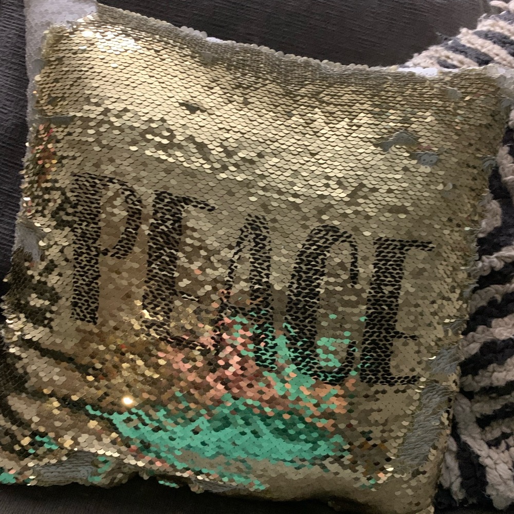 Sequin pillow
